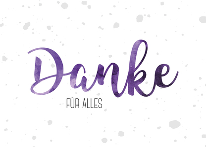 Danke für alles - Postkarte jetzt online versenden